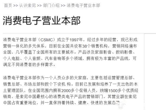 索尼中国消费电子营业本部副总裁洪钢在任多年 一直在谢飚手下？