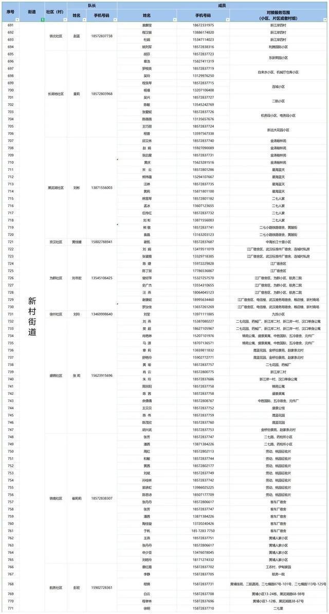 最新！江岸区公布141个社区（村）重点人员服务团队信息