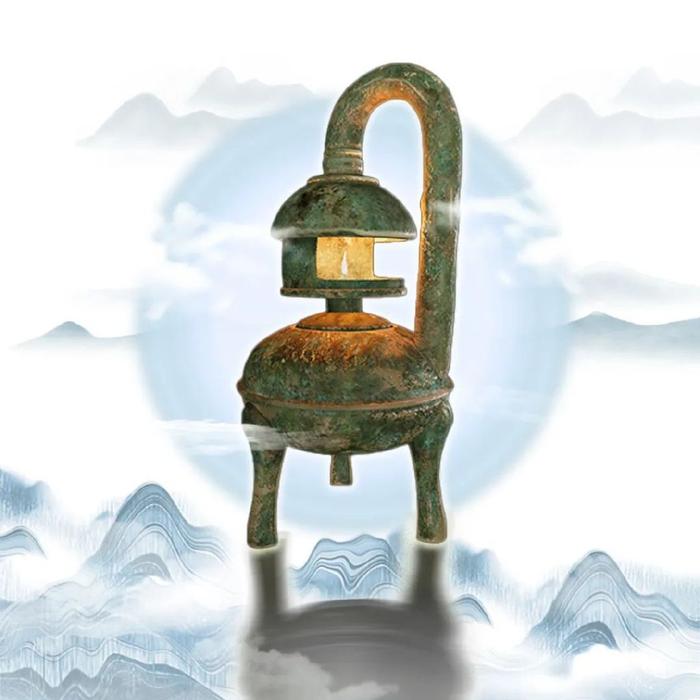 千年文物！西汉晚期铸铜器物“滤烟宫灯”数字藏品26日时藏发行！