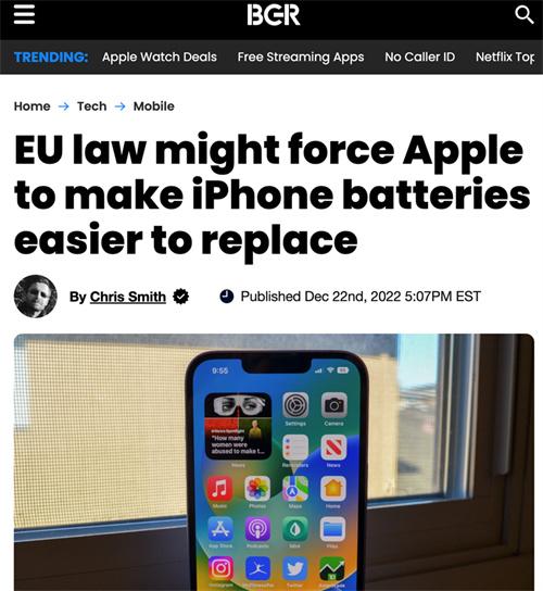 换电iPhone要来了？欧盟将强推可拆卸电池，苹果安卓阵营或将联合反对
