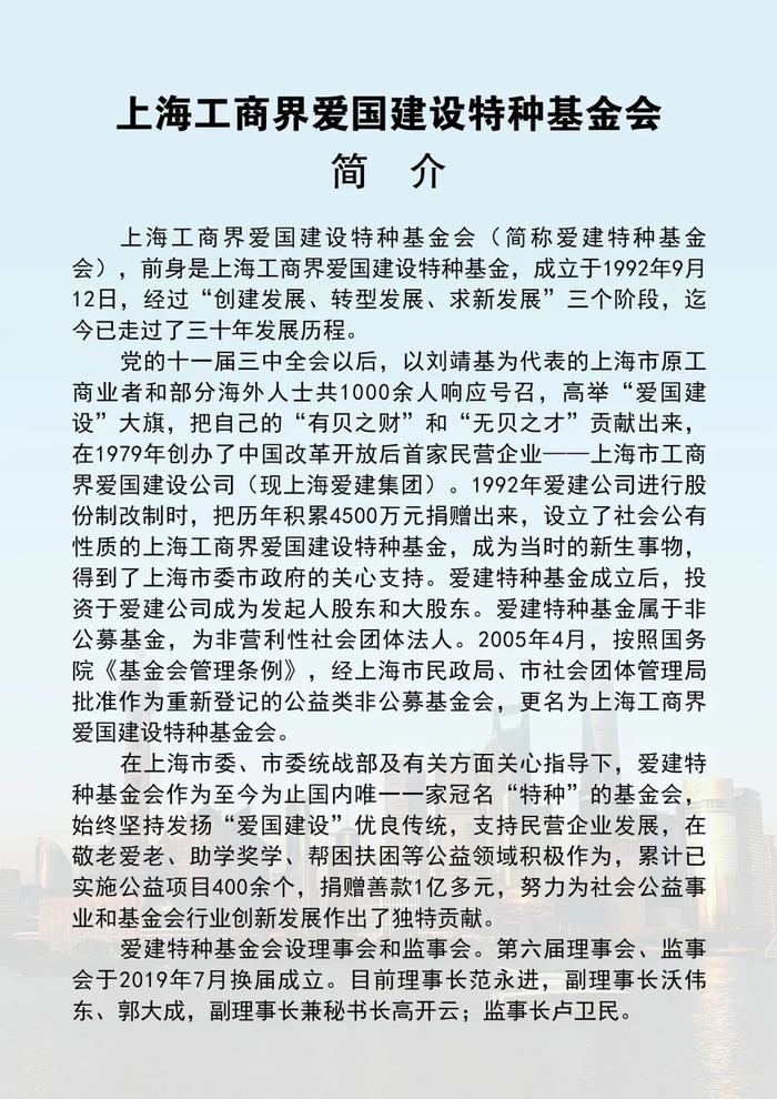 张毅、林凯文、张润斌等六位爱建特种基金会理监事当选上海两会代表