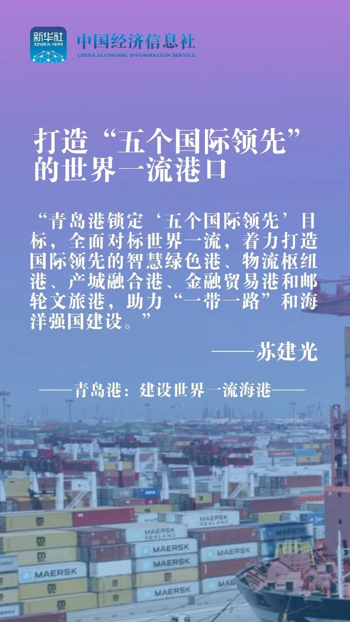 山东港口青岛港：努力打造“五个国际领先”的世界一流港口——专访青岛港集团党委书记、董事长苏建光