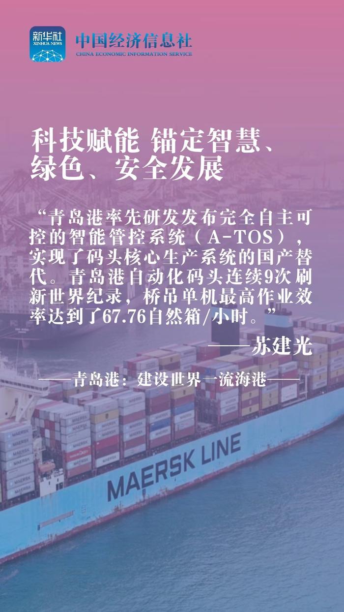 山东港口青岛港：努力打造“五个国际领先”的世界一流港口——专访青岛港集团党委书记、董事长苏建光