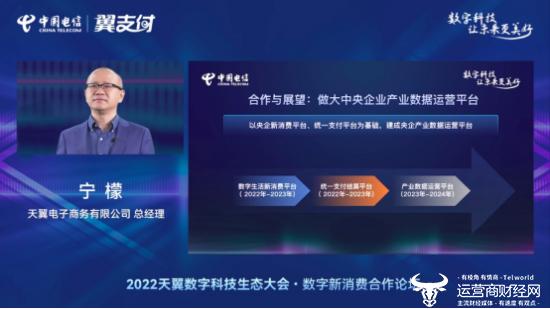 天翼电子商务公司总经理宁檬：2023年底将初步建成产业数据运营平台