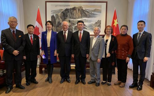 驻多伦多总领事韩涛会见全加华人促进中国统一委员会 （大多伦多区）负责人