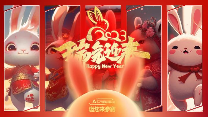 “遇见·未来”AI人工智能绘画大赛月赛——“玉兔迎春绘新年”正式开启