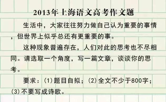 上海2023春季高考作文题出炉啦！