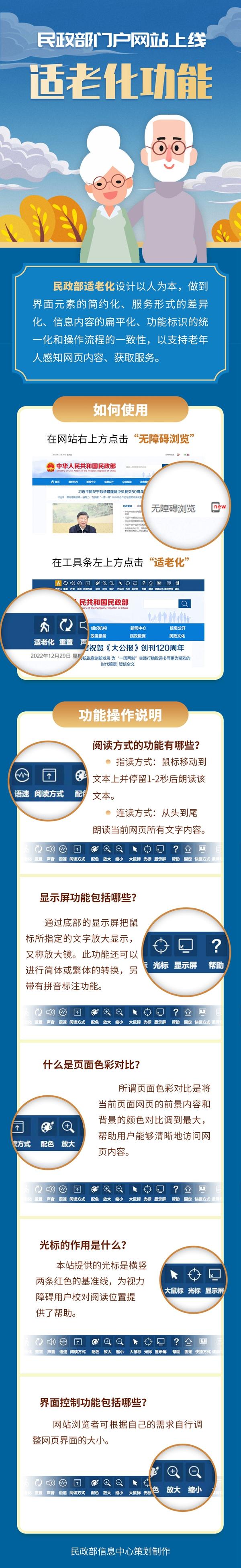 民政部门户网站上线适老化功能