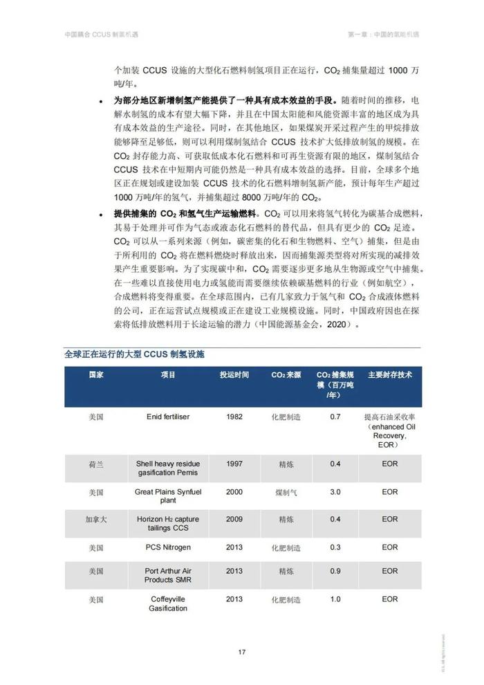 下载｜CCUS制氢路径、收益及案例！