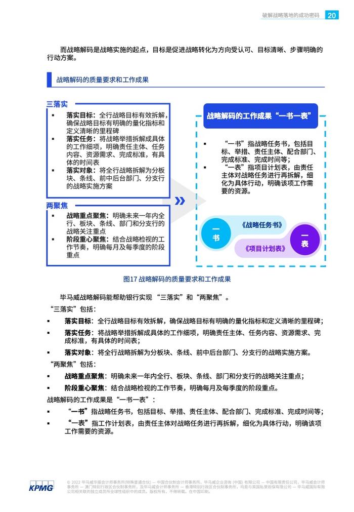 KPMG：银行战略实施的现状、问题和解决方案