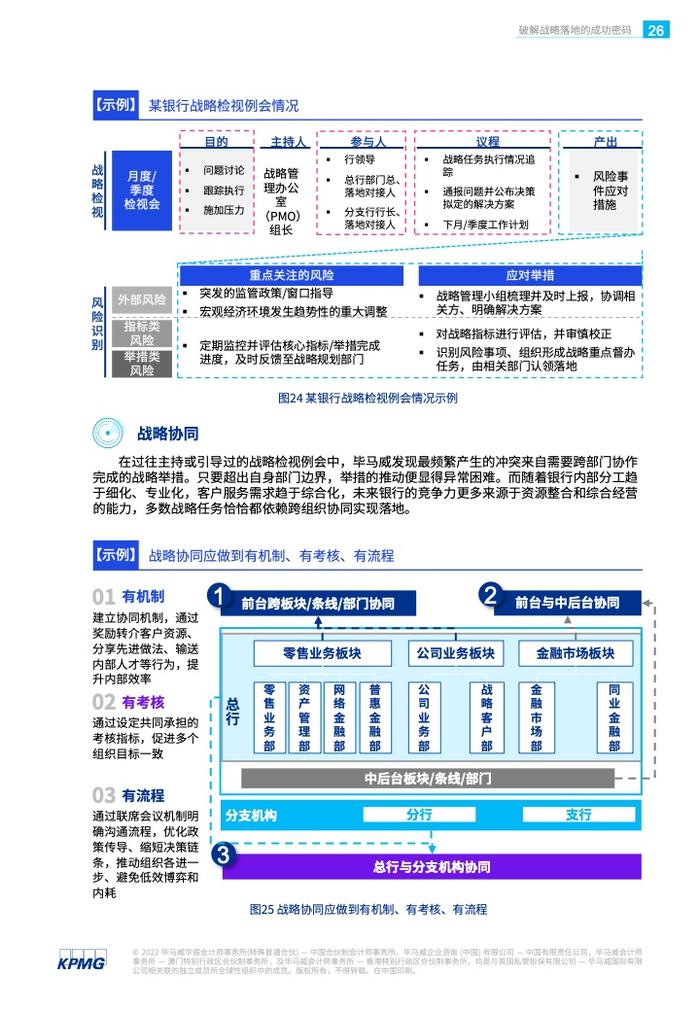 KPMG：银行战略实施的现状、问题和解决方案