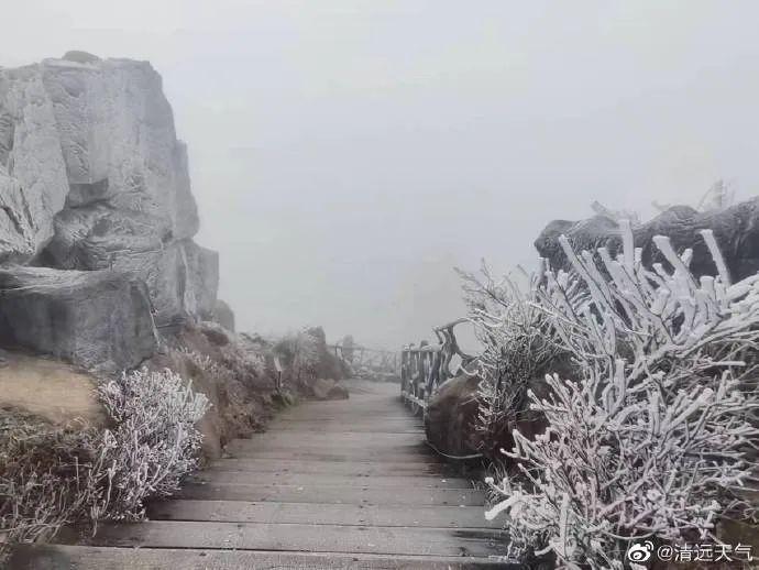 广东下雪了！广州多区寒冷橙色预警生效中，气温低至……