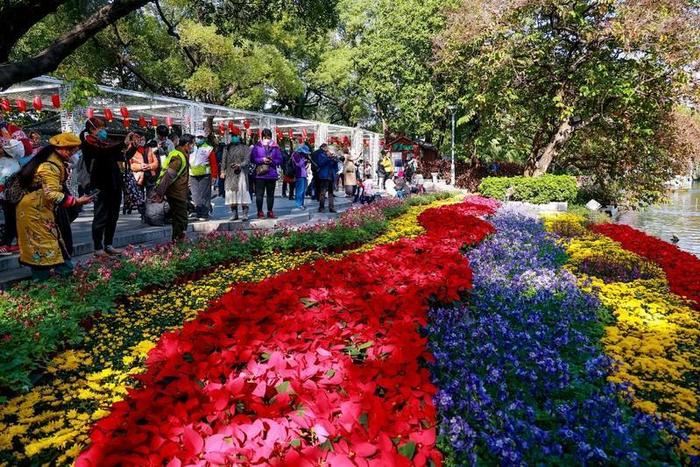 新春走基层 | 欢度“文化年”，荔湾湖水上花市好壮观