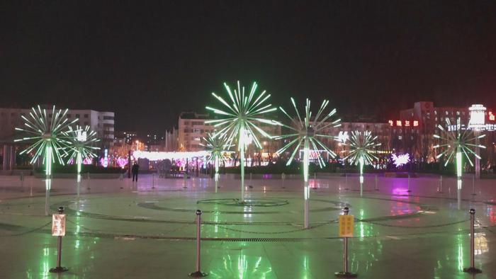 山东滨州沾化：夜景亮化点亮群众幸福生活