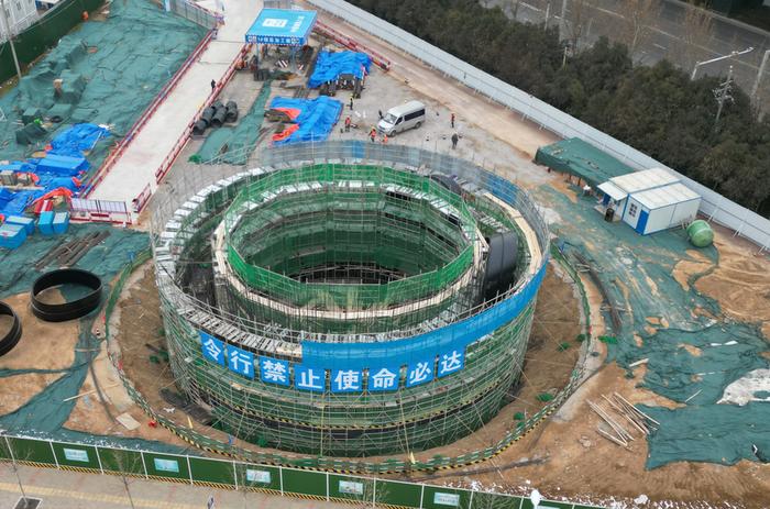 春节“不打烊” 中建八局郑州市金水河分洪工程项目建设者坚守岗位保工期