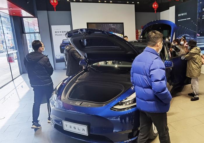 特斯拉Model Y 图片来源:每日经济新闻 郑得锐 摄