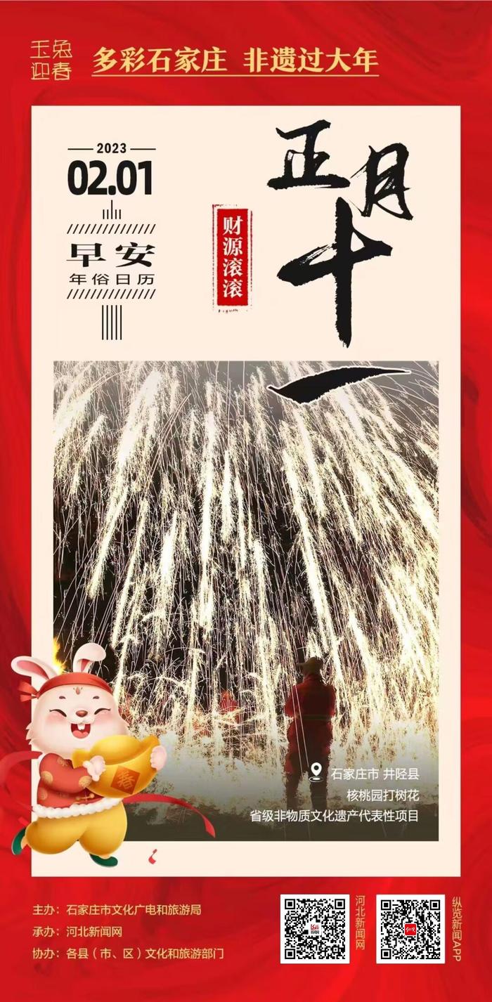 早安｜玉兔迎春·年俗日历：正月十一财源旺