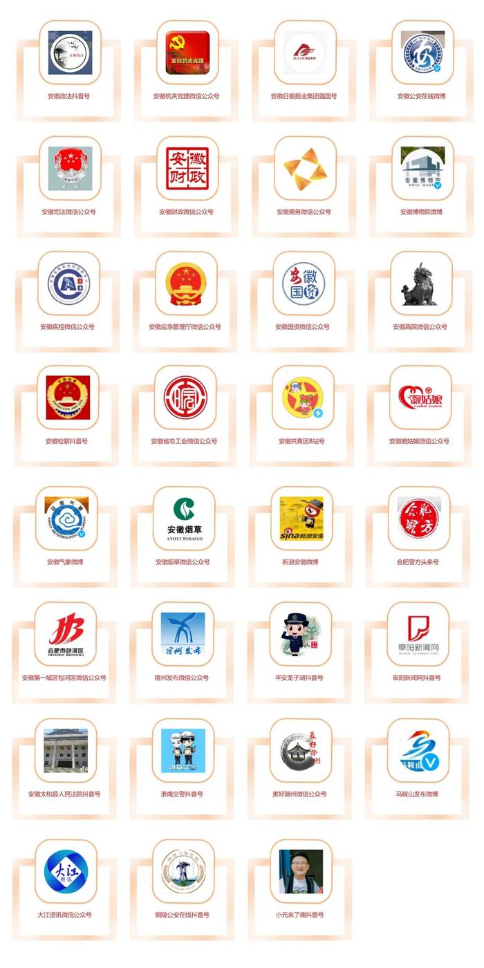 2022年安徽省文明网站平台、文明账号网上展示