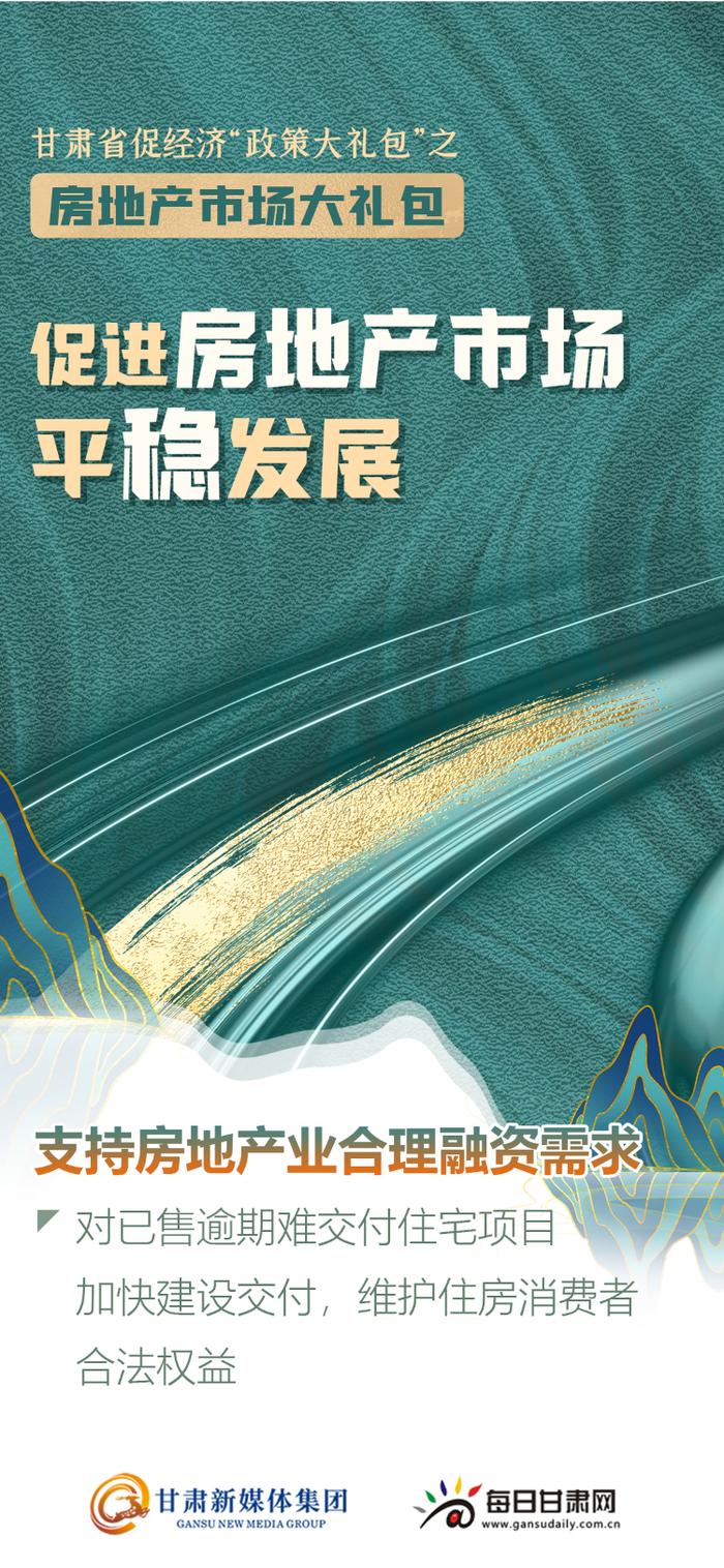 【微海报】甘肃省促经济“政策大礼包”之房地产市场大礼包