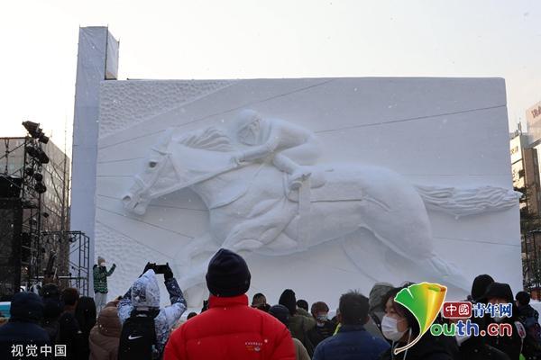 日本“札幌冰雪节”时隔2年再次举办 160座冰雕对外展示