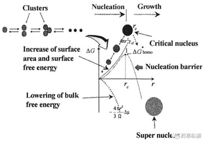 晶体成核类型与热力学