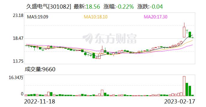 久盛电气：连续9日融资净买入累计1401.37万元（02-16）