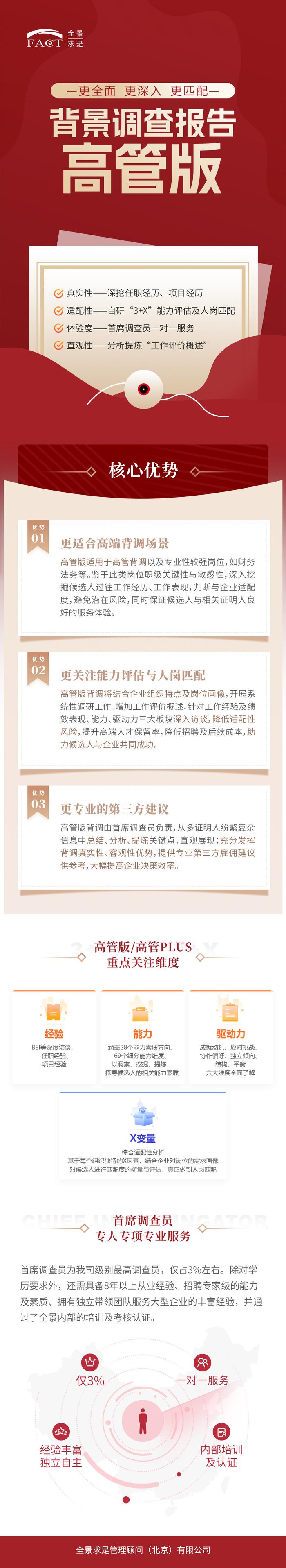 全景求是：背景调查报告(高管版)，企业高管招聘的强堡垒