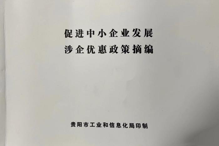 提振信心 助发展：贵阳市工信局印发《促进中小企业发展 涉企优惠政策摘编》