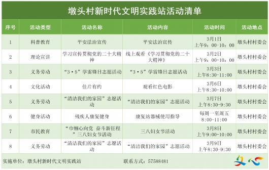 新时代文明实践丨金汇镇3月活动清单来啦！