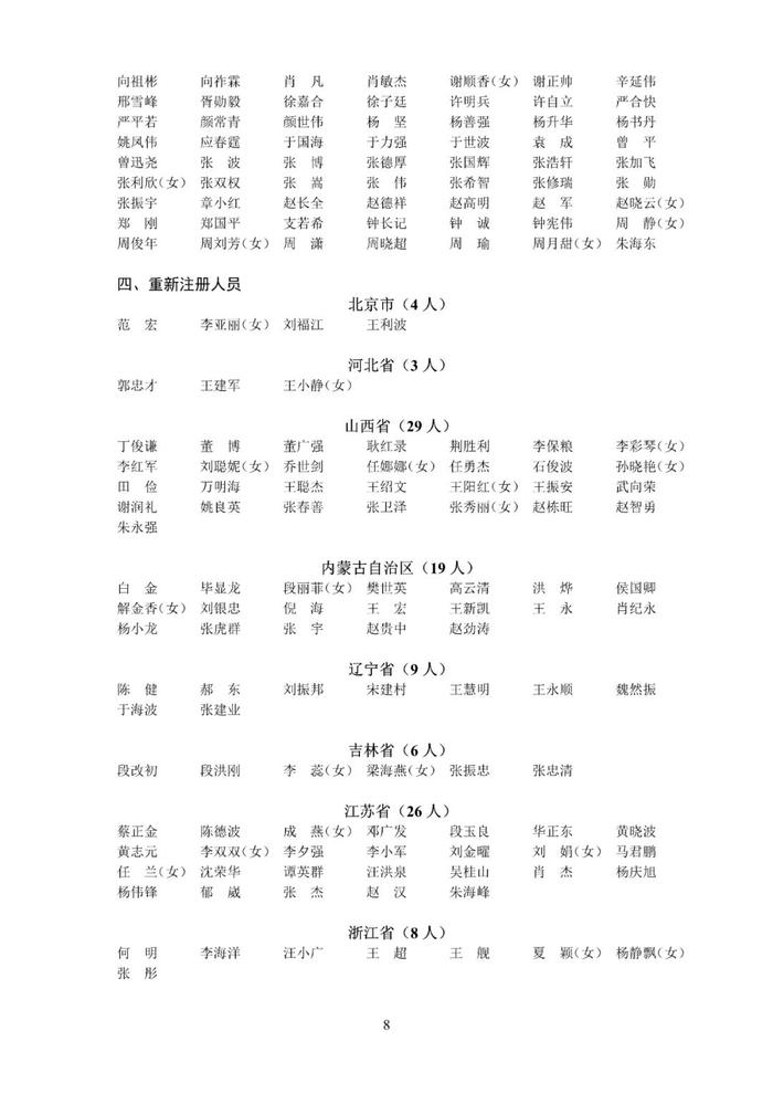 速戳！第三、四批中级注安师注册人员名单公布！