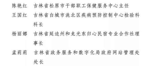 上榜 | 全国三八红旗手表彰名单公布 吉林省6人、5个集体上榜