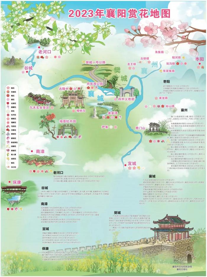 《2023年襄阳赏花地图》出炉