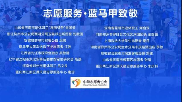 蓝马甲志愿者及团体获点赞致敬 中华志愿者协会向全国推介蓝马甲行动