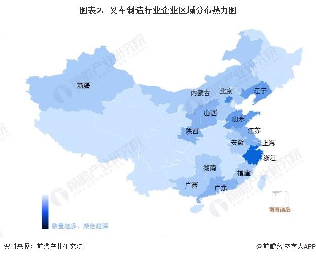 2023年中国叉车制造行业区域发展状况分析 头部企业齐聚浙江【组图】