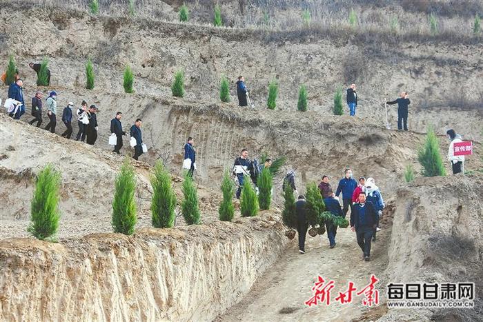 【图片新闻】宕昌县组织县直机关干部职工开展春季义务植树活动