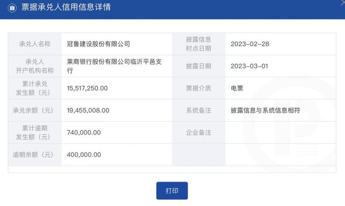 逾期、被罚、失信被执行人，冠鲁建设股份有限公司到底怎么了？