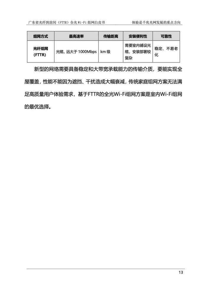 广东省光纤到房间（FTTR）全光Wi-Fi组网白皮书