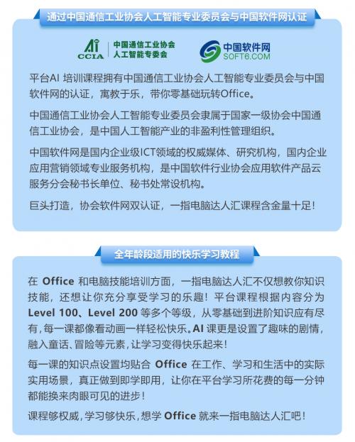 Office 2021 用“新去学” 一指电脑达人汇，Office课程全新升级！