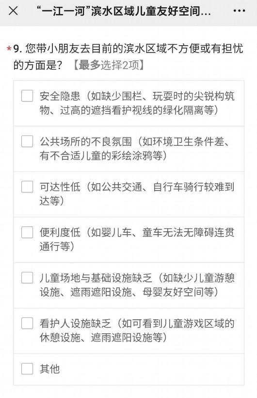 你心目中的“一江一河”沿岸儿童友好空间是怎样的？快来提出你的建议吧~