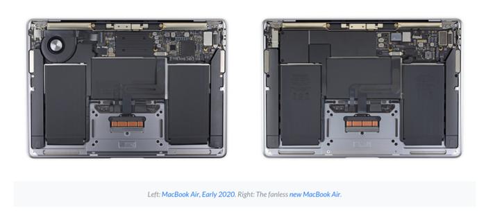 MacBook Air 不需要风扇了,图/iFixit