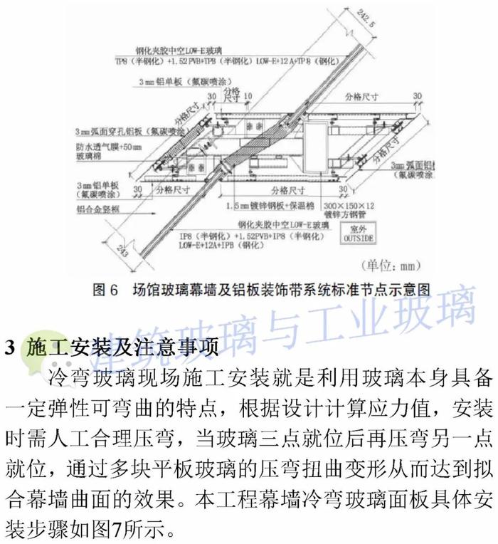 冷弯玻璃技术在某游泳馆工程中的应用研究