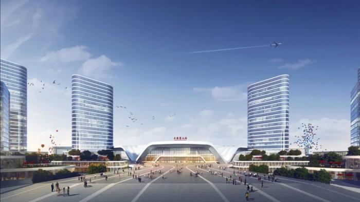 上海宝山站初期效果图 以正式批复为准