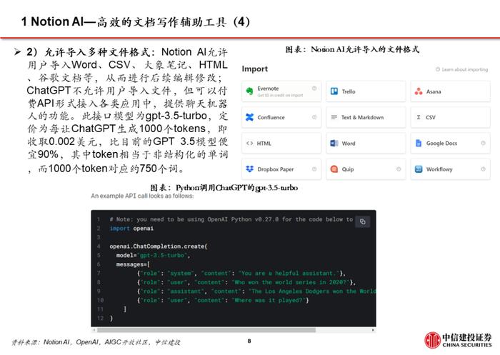 中信建投 | 海外AI应用全景一：详解Notion AI及办公领域