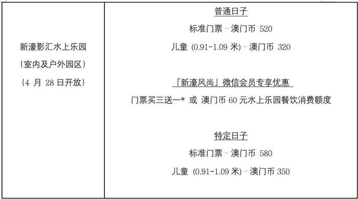 澳门全新、全天候、全年开放的室内水上乐园 新濠影汇室内水上乐园即将开放