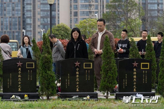 组图丨清明时节，长沙市民自发前往湖南革命陵园开展祭英烈活动