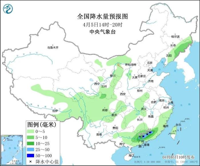 未来三天全国天气预报（4月5日）