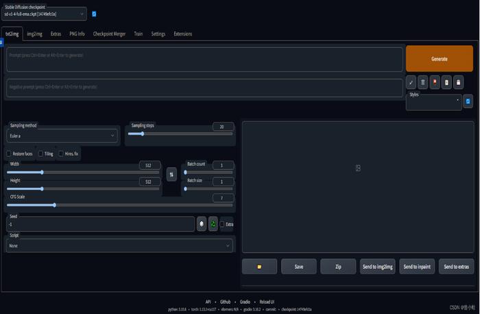 Stable Diffusion页面 图片来自网络