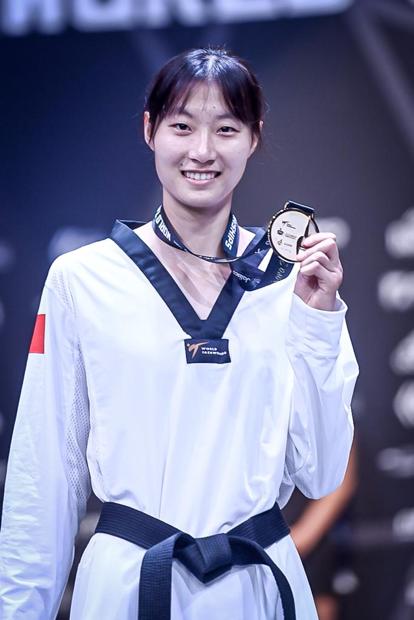 骆宗诗获得2022年世界跆拳道锦标赛女子57公斤以下级冠军。图源:中国跆拳道协会官网
