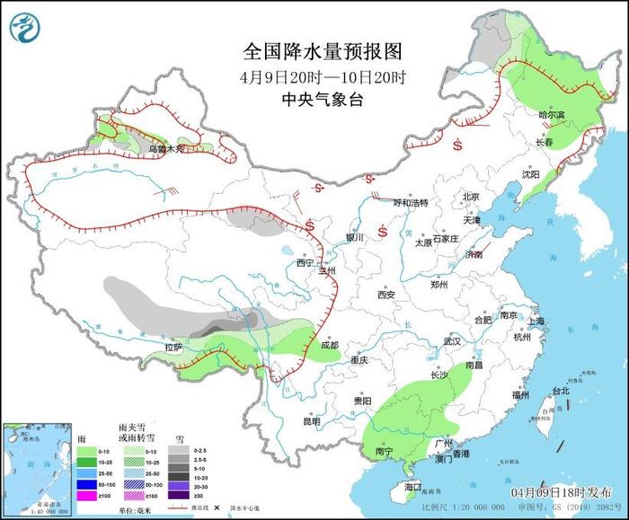 中央气象台：北方地区将有大风沙尘天气，南方地区将出现降雨过程