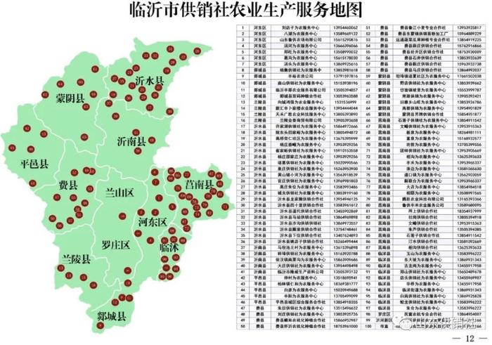 山东省供销社发布农业生产服务地图